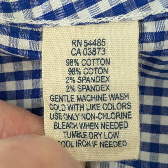 AMERICAN EAGLE Blue/White Check Long Sleeve Button Shirt; Size 2 - Picture 4 of 4